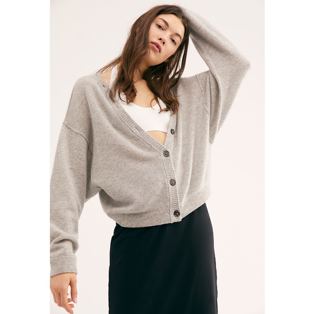 Free People Super Soft Luxe Cashmere Cardi Sweater - Picture 4 of 6